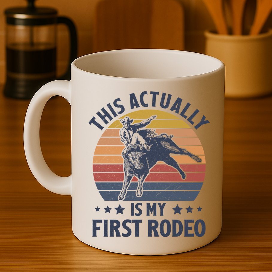 Vintage This Actually Is My First Rodeo Country Life Howdy Mug
