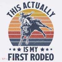 Vintage This Actually Is My First Rodeo Country Life Howdy Flatbill Hat