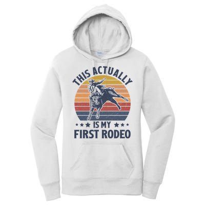 Vintage This Actually Is My First Rodeo Country Life Howdy Women's Pullover Hoodie