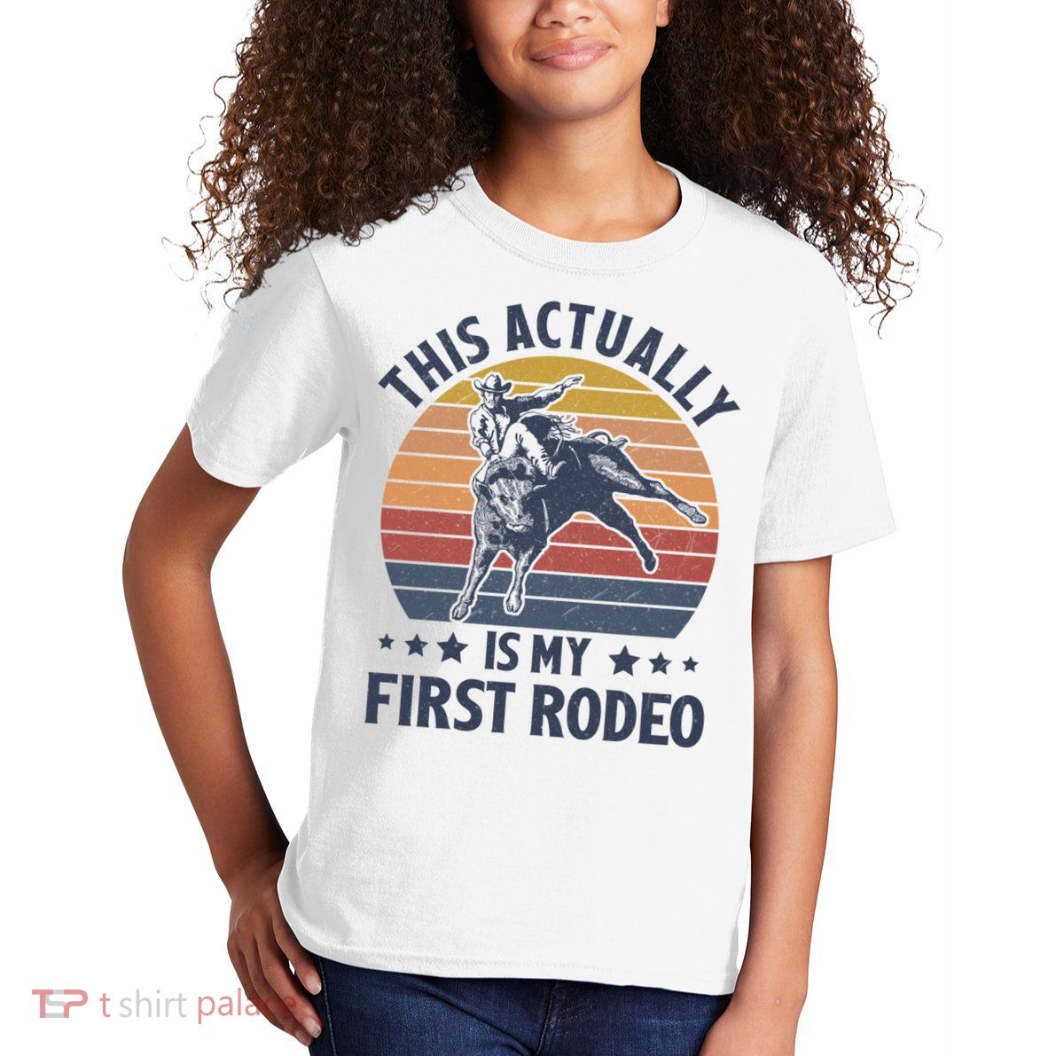 Vintage This Actually Is My First Rodeo Country Life Howdy Kids T-Shirt