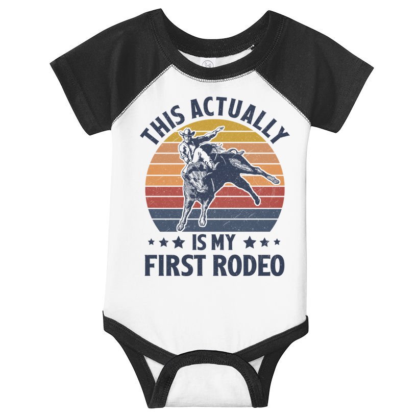 Vintage This Actually Is My First Rodeo Country Life Howdy Infant Baby Jersey Bodysuit