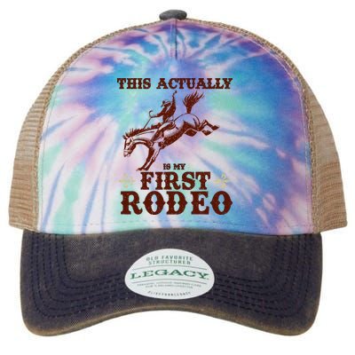 Vintage This Actually Is My First Rodeo Legacy Tie Dye Trucker Hat