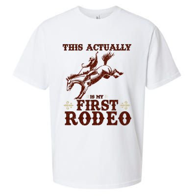 Vintage This Actually Is My First Rodeo Sueded Cloud Jersey T-Shirt