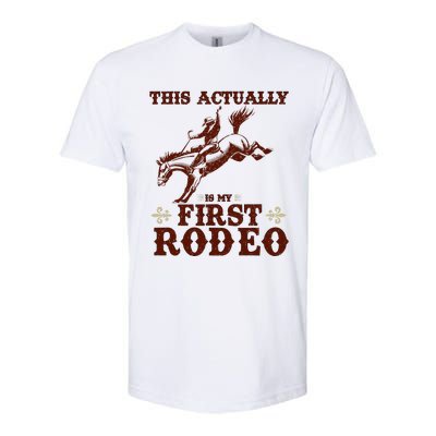 Vintage This Actually Is My First Rodeo Softstyle® CVC T-Shirt