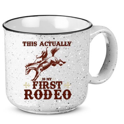 Vintage This Actually Is My First Rodeo 15oz Campfire Ceramic Mug