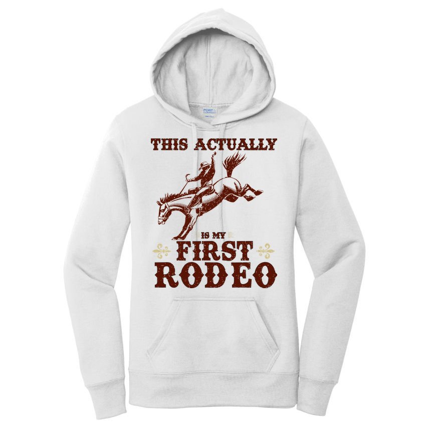 Vintage This Actually Is My First Rodeo Women's Pullover Hoodie