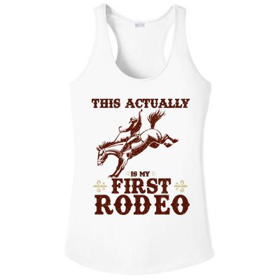 Vintage This Actually Is My First Rodeo Ladies PosiCharge Competitor Racerback Tank