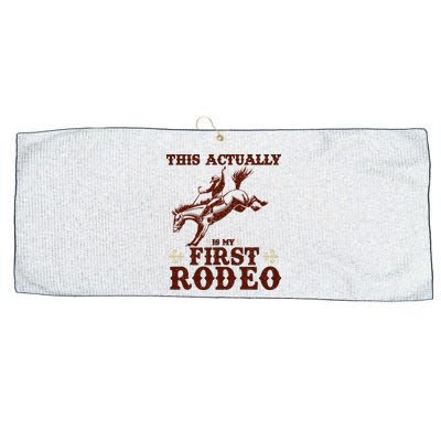 Vintage This Actually Is My First Rodeo Large Microfiber Waffle Golf Towel