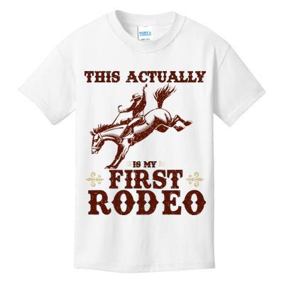 Vintage This Actually Is My First Rodeo Kids T-Shirt
