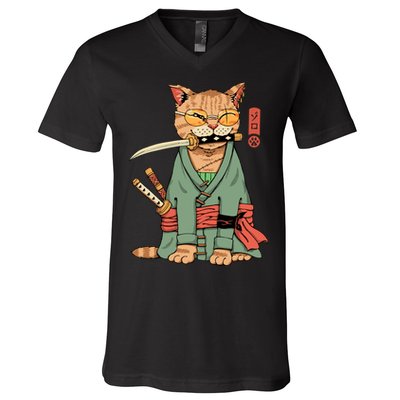 Vincent Trinidad Art Zoro Cat Warrior V-Neck T-Shirt