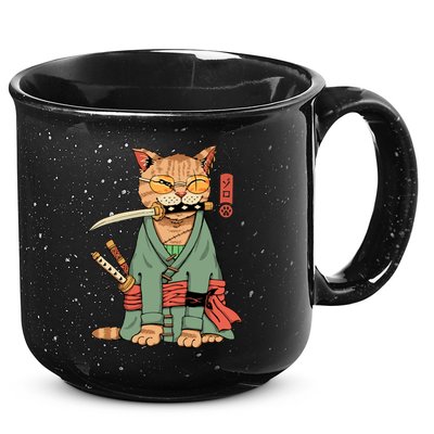 Vincent Trinidad Art Zoro Cat Warrior 15oz Campfire Ceramic Mug
