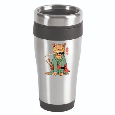 Vincent Trinidad Art Zoro Cat Warrior 16oz Travel Tumbler