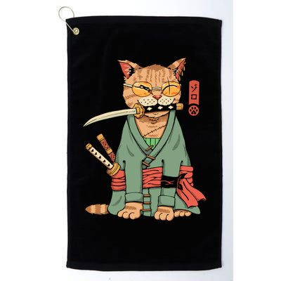 Vincent Trinidad Art Zoro Cat Warrior Golf Towel