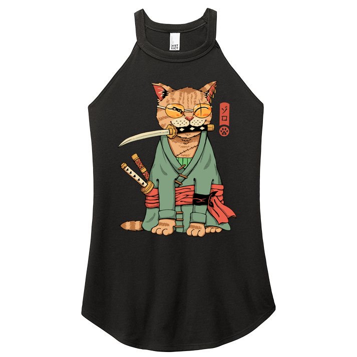 Vincent Trinidad Art Zoro Cat Warrior Women's Perfect Tri Rocker Tank