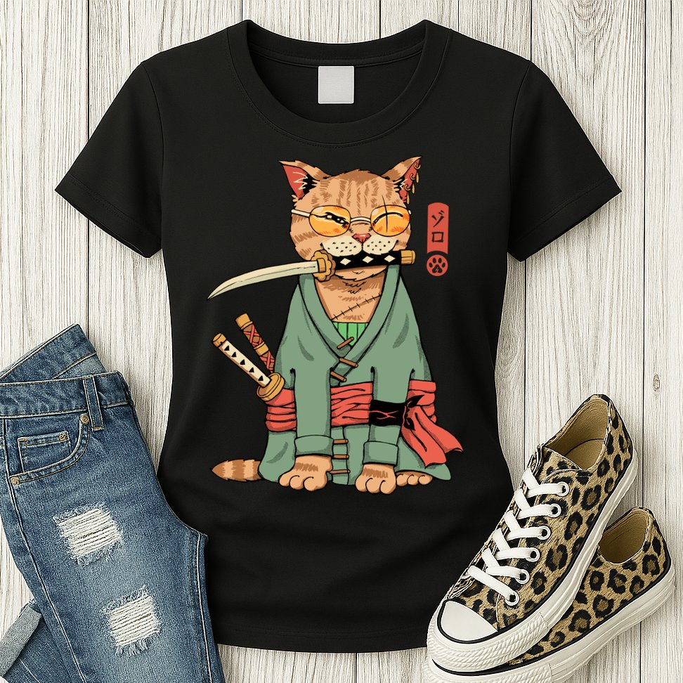 Vincent Trinidad Art Zoro Cat Warrior Womens T-Shirt