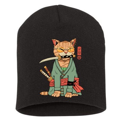 Vincent Trinidad Art Zoro Cat Warrior Short Acrylic Beanie