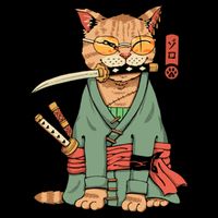 Vincent Trinidad Art Zoro Cat Warrior Zip Tote Bag