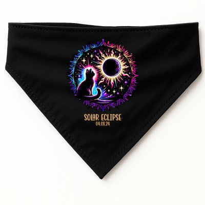 View Totality April 8 2024 Astronomy Cat Lover Solar Eclipse USA-Made Doggie Bandana