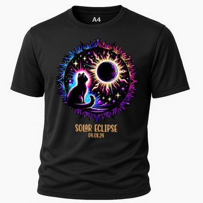 View Totality April 8 2024 Astronomy Cat Lover Solar Eclipse Performance Shirt