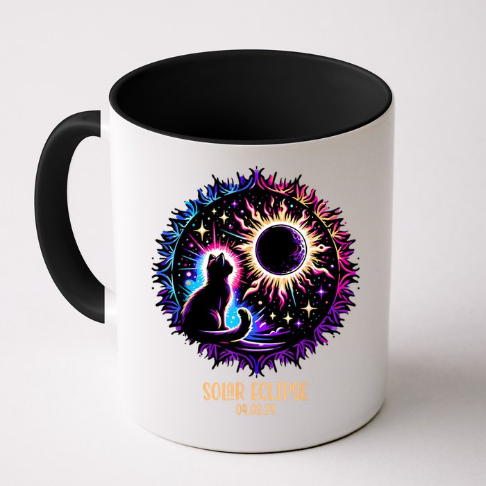 View Totality April 8 2024 Astronomy Cat Lover Solar Eclipse Mug