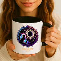 View Totality April 8 2024 Astronomy Cat Lover Solar Eclipse Mug