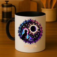 View Totality April 8 2024 Astronomy Cat Lover Solar Eclipse Mug