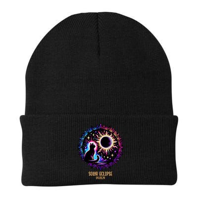 View Totality April 8 2024 Astronomy Cat Lover Solar Eclipse Beanie