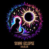 View Totality April 8 2024 Astronomy Cat Lover Solar Eclipse Drawstring Bag