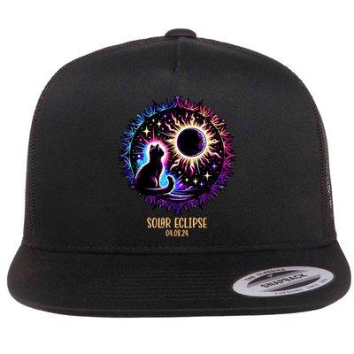 View Totality April 8 2024 Astronomy Cat Lover Solar Eclipse Flatbill Hat