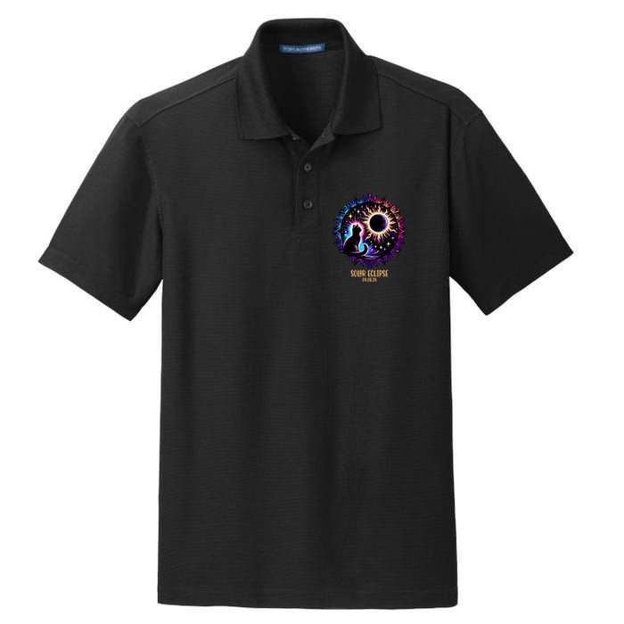 View Totality April 8 2024 Astronomy Cat Lover Solar Eclipse Dry Zone Grid Polo