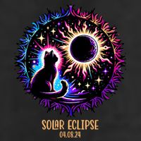 View Totality April 8 2024 Astronomy Cat Lover Solar Eclipse Crop Fleece Hoodie