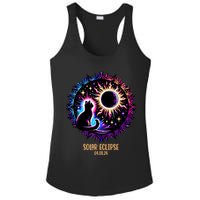 View Totality April 8 2024 Astronomy Cat Lover Solar Eclipse Ladies PosiCharge Competitor Racerback Tank