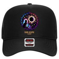 View Totality April 8 2024 Astronomy Cat Lover Solar Eclipse Trucker Hat