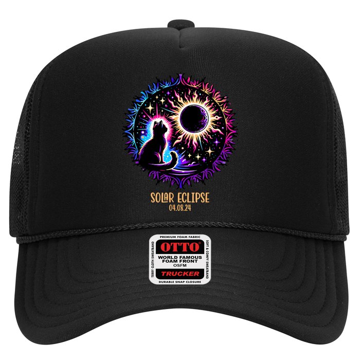 View Totality April 8 2024 Astronomy Cat Lover Solar Eclipse Trucker Hat