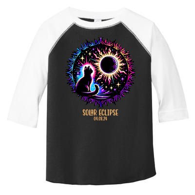 View Totality April 8 2024 Astronomy Cat Lover Solar Eclipse Toddler Fine Jersey T-Shirt