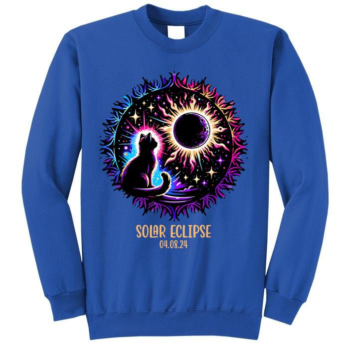View Totality April 8 2024 Astronomy Cat Lover Solar Eclipse Sweatshirt