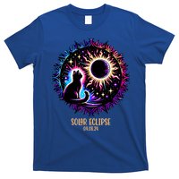 View Totality April 8 2024 Astronomy Cat Lover Solar Eclipse T-Shirt