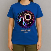 View Totality April 8 2024 Astronomy Cat Lover Solar Eclipse T-Shirt