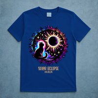 View Totality April 8 2024 Astronomy Cat Lover Solar Eclipse T-Shirt