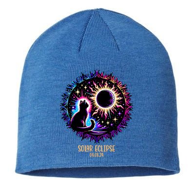 View Totality April 8 2024 Astronomy Cat Lover Solar Eclipse Sustainable Beanie