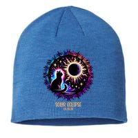 View Totality April 8 2024 Astronomy Cat Lover Solar Eclipse Sustainable Beanie