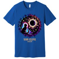 View Totality April 8 2024 Astronomy Cat Lover Solar Eclipse Premium T-Shirt