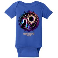 View Totality April 8 2024 Astronomy Cat Lover Solar Eclipse Baby Bodysuit