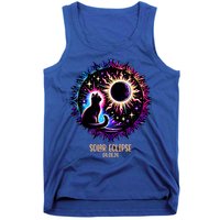 View Totality April 8 2024 Astronomy Cat Lover Solar Eclipse Tank Top