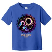 View Totality April 8 2024 Astronomy Cat Lover Solar Eclipse Toddler T-Shirt