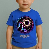 View Totality April 8 2024 Astronomy Cat Lover Solar Eclipse Toddler T-Shirt