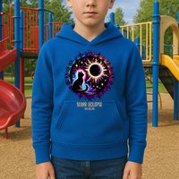 View Totality April 8 2024 Astronomy Cat Lover Solar Eclipse Kids Hoodie