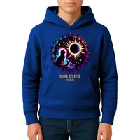 View Totality April 8 2024 Astronomy Cat Lover Solar Eclipse Kids Hoodie