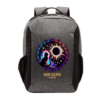 View Totality April 8 2024 Astronomy Cat Lover Solar Eclipse Vector Backpack