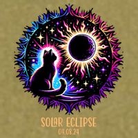 View Totality April 8 2024 Astronomy Cat Lover Solar Eclipse Garment-Dyed Women's Muscle Tee